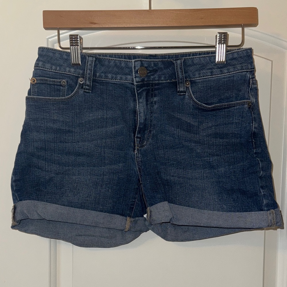 Daniel Cremieux high-rise Indigo Jean Shorts
